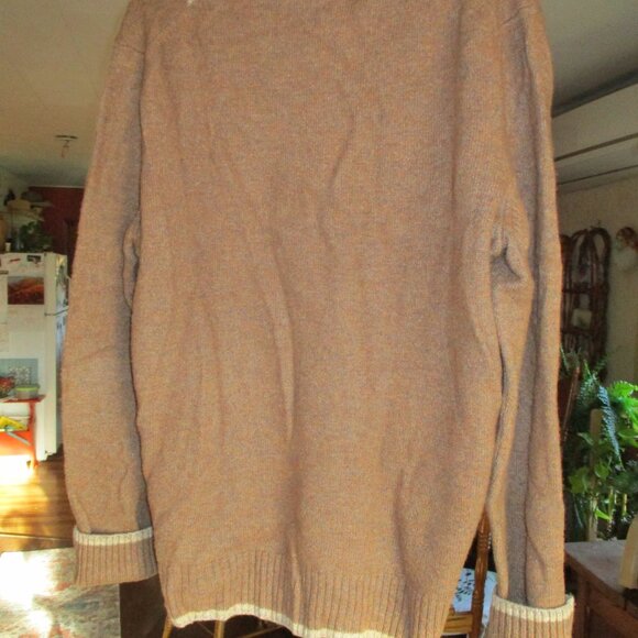 Brown Argyle Men's lambswool sweater vintage - Picture 4 of 6